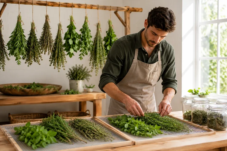 How to Dry Fresh Herbs While Preserving Quality and Colour